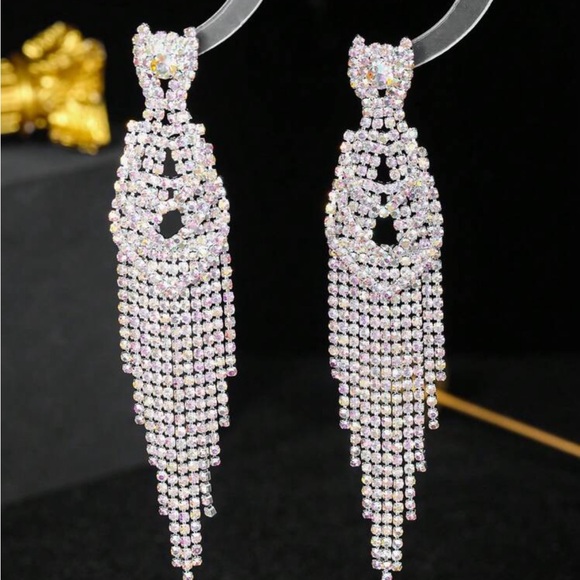 Bodybuilding Competition Statement Crystal Earrings - Picture 3 of 5